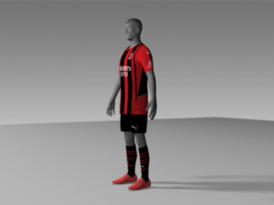 ac milan jersey 2021 - 2022 Modèle 3D