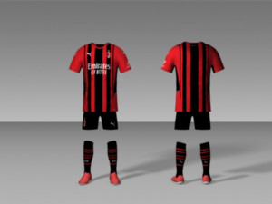 ac milan jersey 2021 - 2022 Modèle 3D