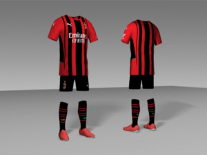 ac milan jersey 2021 - 2022 Modèle 3D