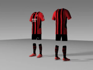 ac milan jersey 2021 - 2022 3D Model