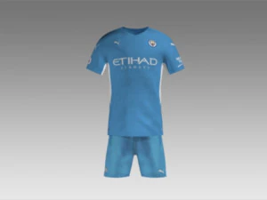 Manchester city jersey 2021 - 2022 3D Model