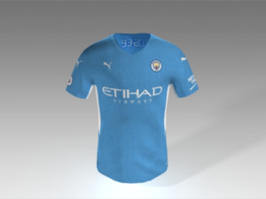 Manchester city jersey 2021 - 2022 Modelo 3D