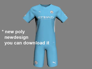 Jersey Manchester City 2021 - 2022 Model 3D