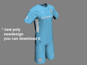 Manchester city jersey 2021 - 2022 Modelo 3D