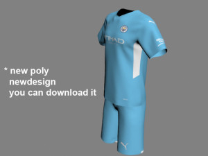Manchester city jersey 2021 - 2022 Modelo 3D