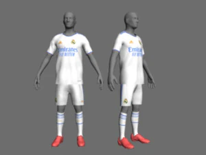 Real madrid jersey 2021-2022 3D Model