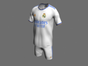 Real madrid jersey 2021-2022 Modelo 3D