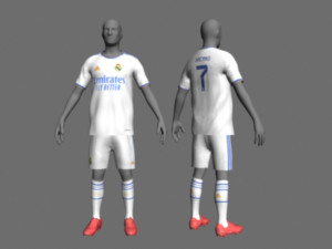 Real madrid jersey 2021-2022 Modelo 3D