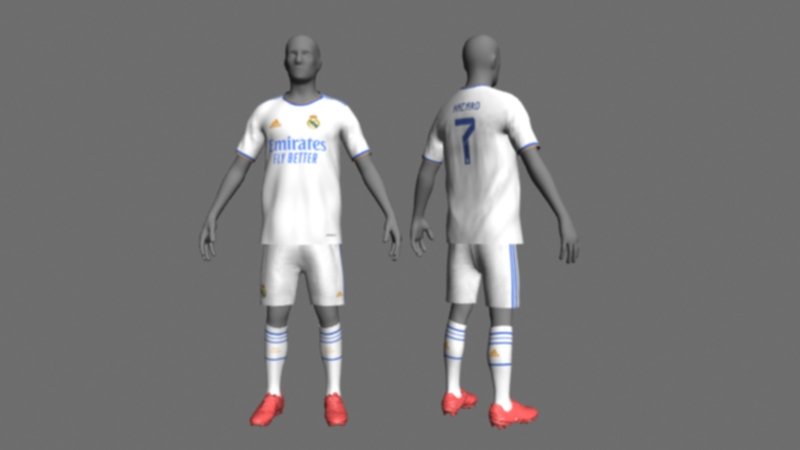 real madrid jersey 2021-2022 3D Model in Sports Equipment 3DExport