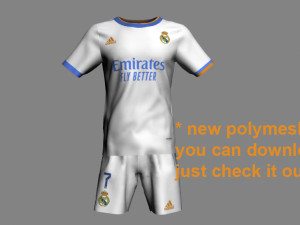 Real madrid jersey 2021-2022 3D 모델