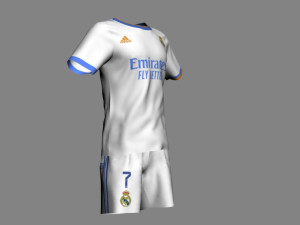 Real madrid jersey 2021-2022 Modelo 3D