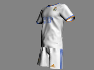 Real madrid jersey 2021-2022 Modelo 3D