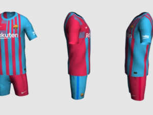 barcelona fc jersey 2021 - 2022 3D मॉडल