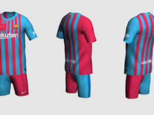 barcelona fc jersey 2021 - 2022 3D मॉडल
