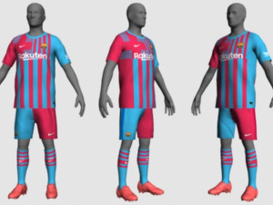 barcelona fc jersey 2021 - 2022 3D मॉडल