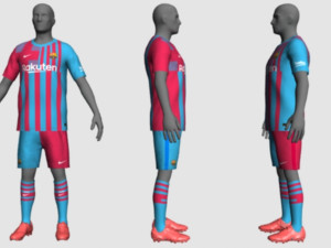 barcelona fc jersey 2021 - 2022 3D मॉडल