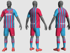 barcelona fc jersey 2021 - 2022 3D मॉडल