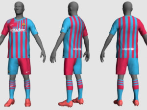 barcelona fc jersey 2021 - 2022 3D मॉडल