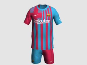 barcelona fc jersey 2021 - 2022 3D मॉडल
