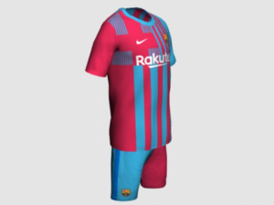 barcelona fc jersey 2021 - 2022 3D मॉडल