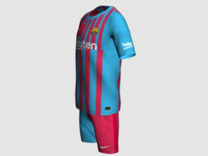 barcelona fc jersey 2021 - 2022 3D मॉडल