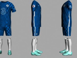 chelsea jersey 2021-2022 3D मॉडल