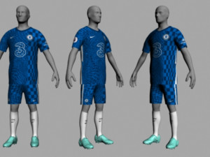 chelsea jersey 2021-2022 3D मॉडल