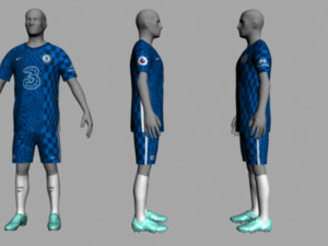 chelsea jersey 2021-2022 3D मॉडल