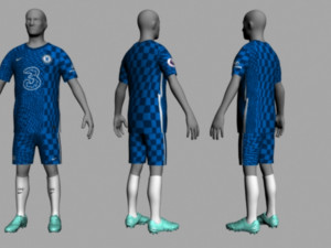 chelsea jersey 2021-2022 3D मॉडल