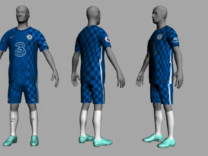 chelsea jersey 2021-2022 3D मॉडल