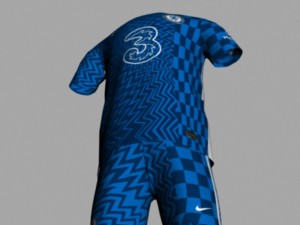 chelsea jersey 2021-2022 3D मॉडल