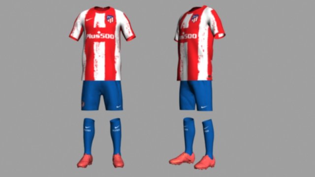 atletico madrid 21-22 3D 모델 .c4d .max .obj .3ds .fbx .stl .blend 
