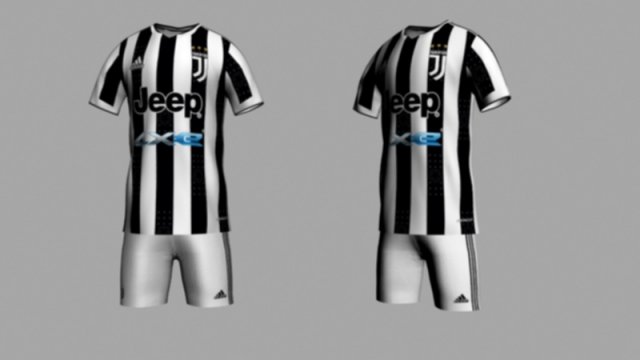 juventus home jersey 21-22 3D Model .c4d .max .obj .3ds .fbx .stl .blend 