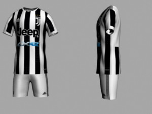 juventus home jersey 21-22 3D Model