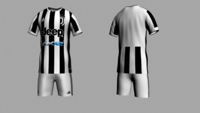 juventus home jersey 21 22 3D in 3DExport