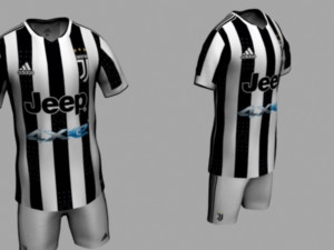 juventus home jersey 21-22 3D Model