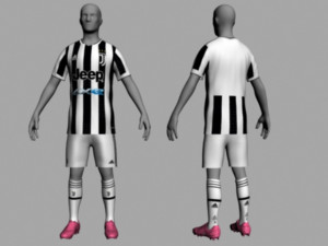 juventus home jersey 21-22 3D Model