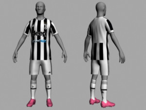juventus home jersey 21-22 3D Model