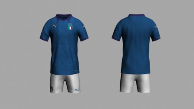 italy home jersey 2021 3D Model .c4d .max .obj .3ds .fbx .stl .blend