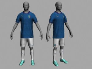 italy home jersey 2021 3D 模型