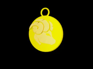 aries pendant 3D Model