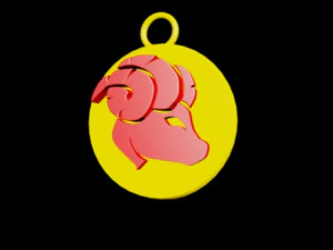 aries pendant 3D Model