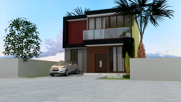 Modern House 3D Model .c4d .max .obj .3ds .fbx .stl .blend