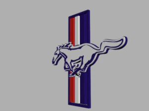 Mustang Emblem 3D Model