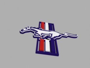 Mustang Emblem Model 3D
