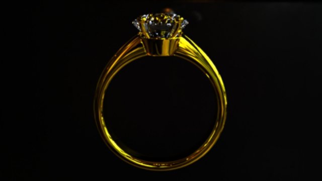 Diamond Ring 3D Model .c4d .max .obj .3ds .fbx .stl .blend 