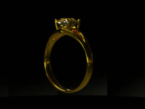 Anel de diamante 2 Modelo 3D