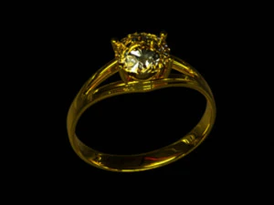 Anel de diamante 2 Modelo 3D