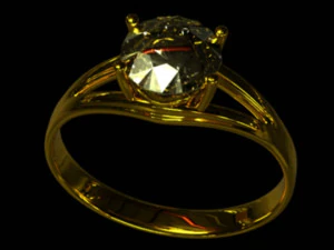 Anel de diamante 2 Modelo 3D
