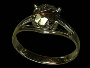 Anel de diamante 2 Modelo 3D